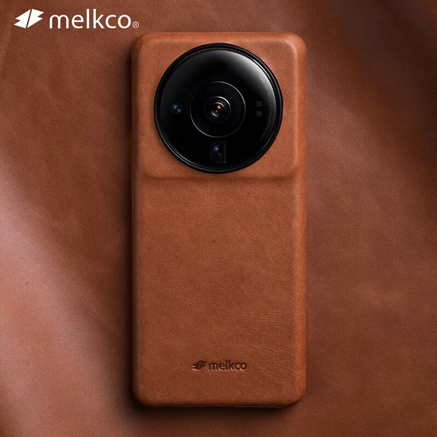Custodia In Vera Pelle Melkco Oil Wax Per Xiaomi 12S Ultra 5G Luxury Business Retro Pull-Up Cow Phone Cover