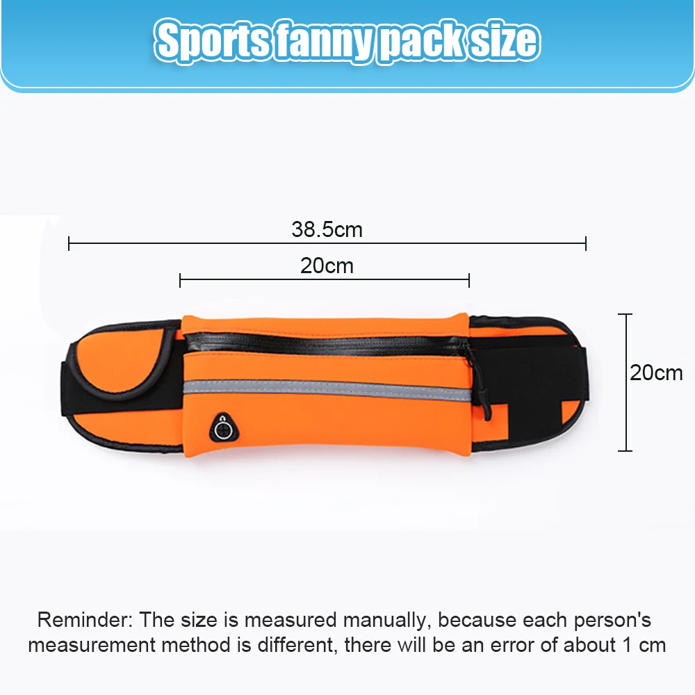 Cbmmaker Running Waist Bag Sports Belt Pouch Mobile Phone Case Men Women Hidden Pouch Professional Gym Fitness Bags Running Belt