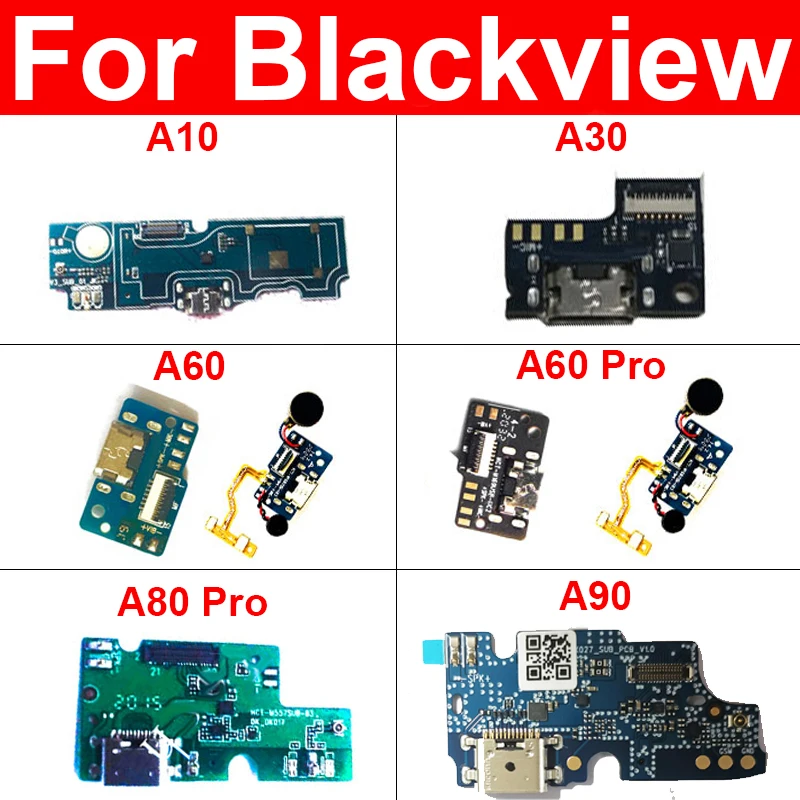 

USB Charging Dock Board with Mic for Blackview A10 A30 A60 A80 Pro A90 Charger Connector Port Board With Vibrator Repair Parts