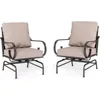 Sophia & William Extra Large & High Back Patio Furniture Set Metal Modern Outdoor Conversation Sets with Motion Chairs 1
