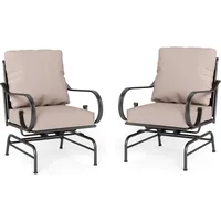 Sophia & William Extra Large & High Back Patio Furniture Set Metal Modern Outdoor Conversation Sets with Motion Chairs 1