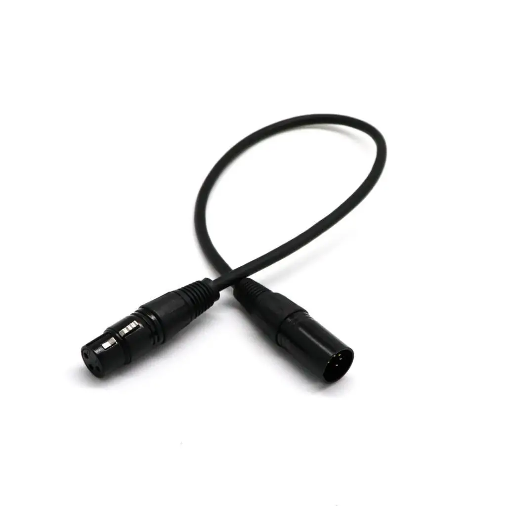 5-Pin DMX Male to 3-Pin XLR Female Cable Converter Wire Connector Adapter
