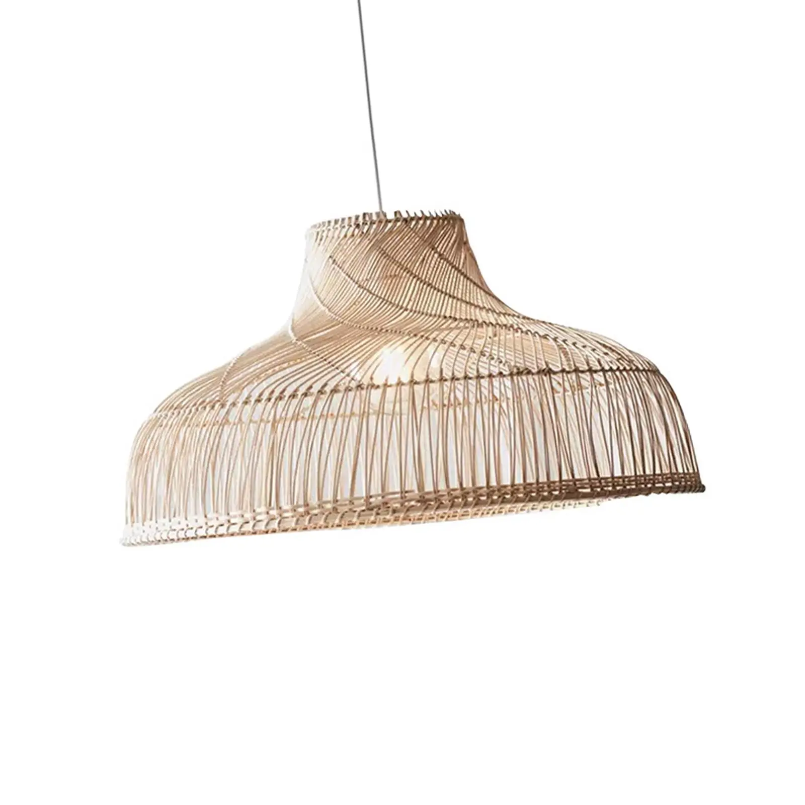 

Rattan Woven Lampshade Pendant Lamp Shade for Office Kitchen Decor