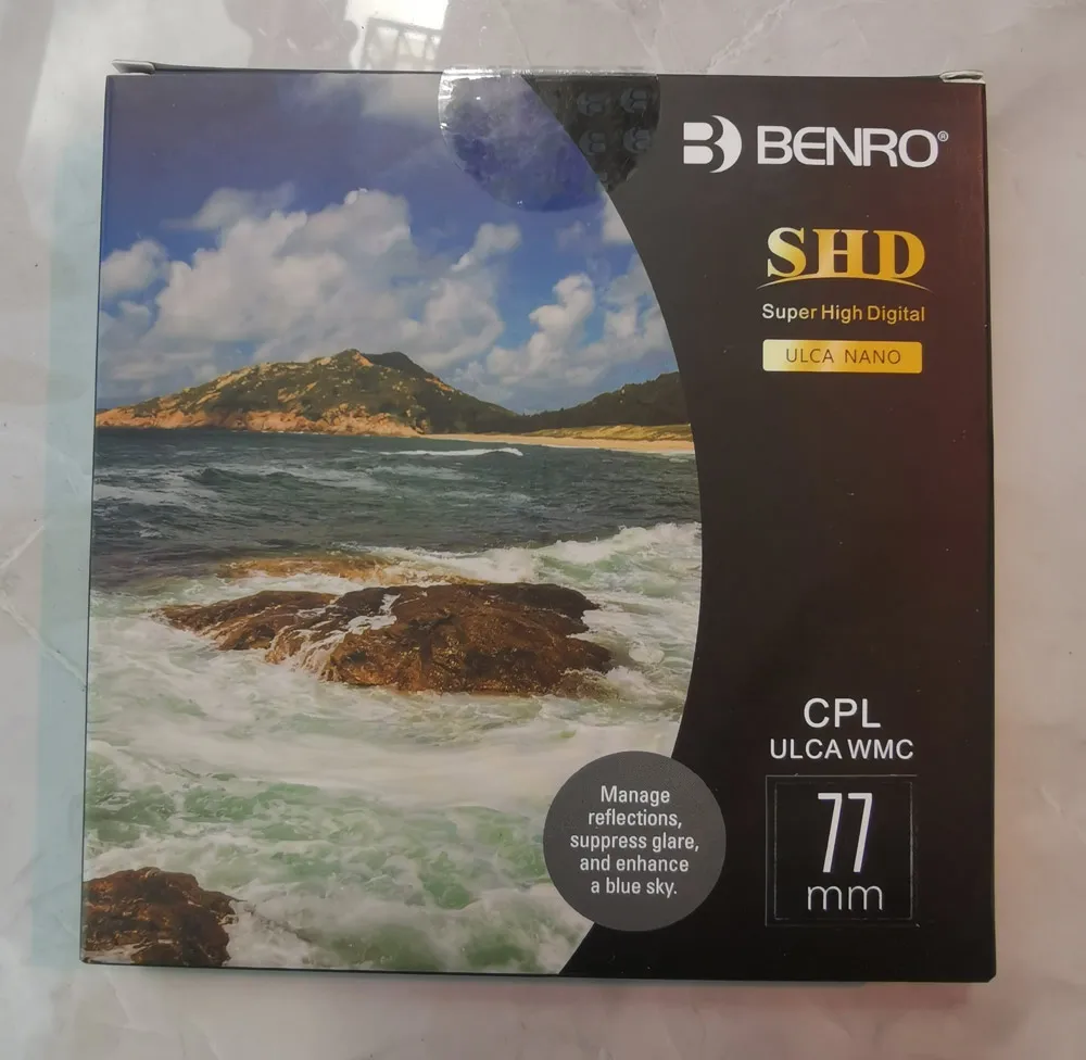 Benro 49mm 52mm 58mm 62mm 67mm 72mm 77mm 82mm  Filter SHD CPL SLIM Filters Waterproof Circular Polarizer Filter 5