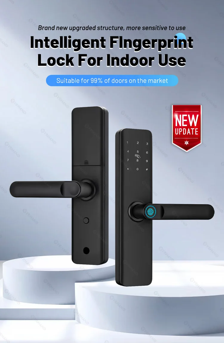 cerradura inteligente Unlock Fingerprint IC Card Password Mode Temporary Passwor