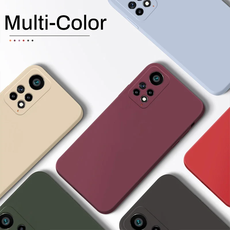 Coque de téléphone originale en silicone liquide souple pour Xiaomi Redmi Note 11S 11T Mi11t Pro Mi 10T Lite 9 K20 POCO X3 NFC Shockproo_voghion.com