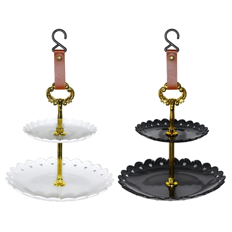 

Hanging Bird Feeder 2-Layer Plastic Tray Seed Holder Platform for Outdoors Garden Patio Decoration Attracting Wild New Dropship