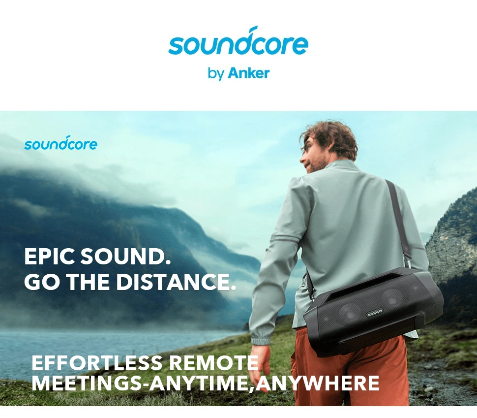 Soundcore Anker Motion Boom Plus IP67 Alto falante ao ar livre 80W som