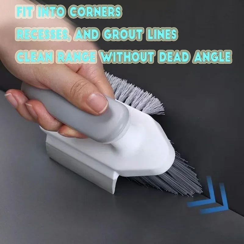 1PC 4 In 1 V-Shape Scrubber Brush Kitchen Bathroom Tile Floor Gap Cleaning Brush Window Groove Wall Corner Toilet Brushes Tools
