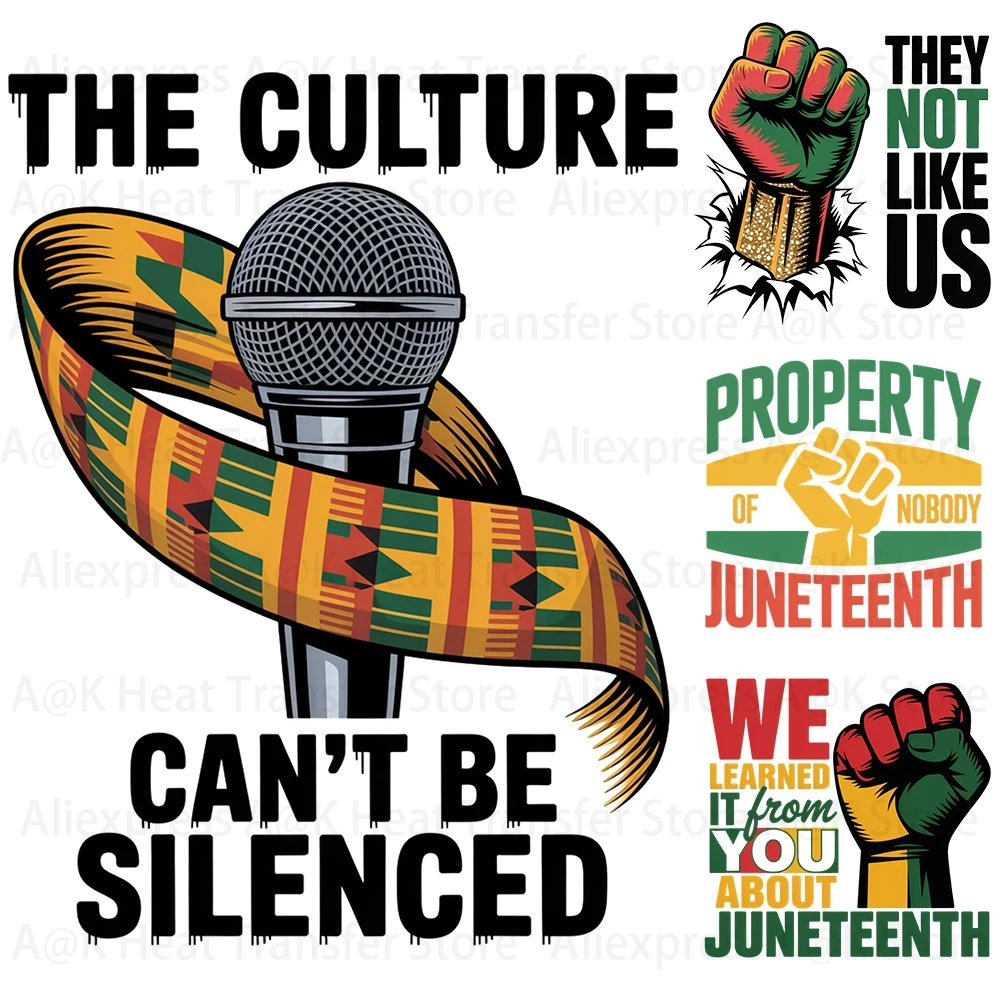 Juneteenth Black Pride 아이언온 전사 DIY 세탁 가능한 티셔츠 ..