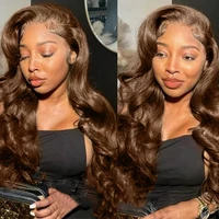 # 4 Bundles de Cheveux Humains Ondulés Brun Foncé 1/3 Pièces, Extensions de Cheveux Remy Brésiliens à Double Trame de 18 à 30 Pouces pour Femmes 6