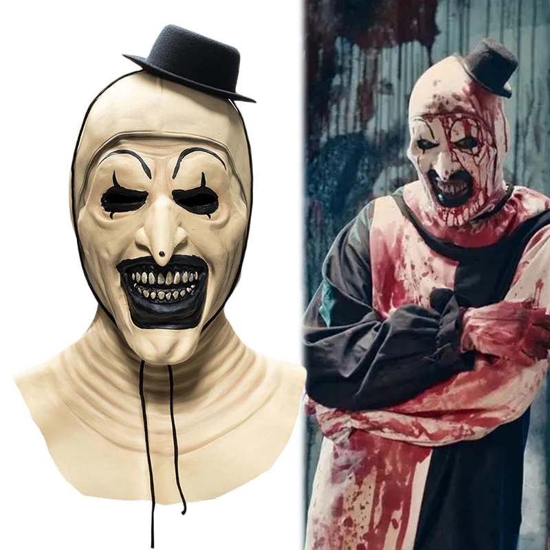 Máscara de payaso de arte Terrifier 2, disfraz de Cosplay, máscaras de  payaso de Terror, máscara de cara completa, fiesta de Carnaval de Halloween,  máscaras de adultos| | - AliExpress