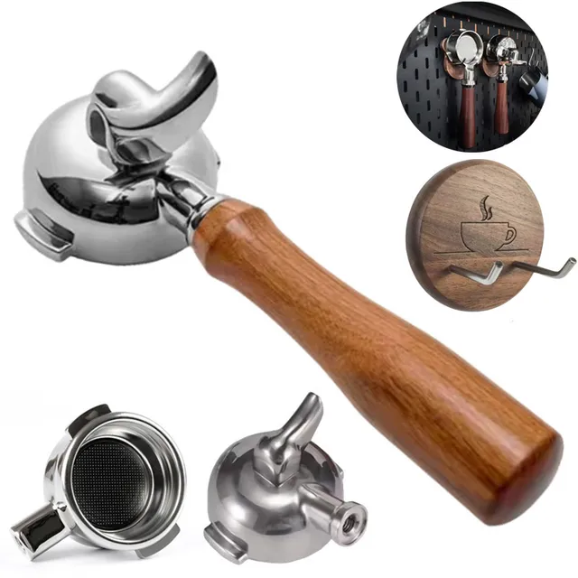 E61 Coffee Bottomless Portafilter Spout Filter Holder 58mm For EXPOBAR E61 Brewing head Espresso Machine with Coffee Handle Hook