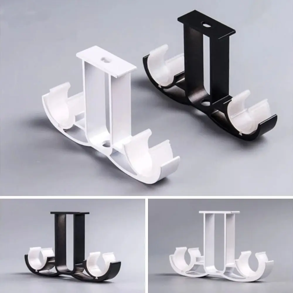 Description Picture 4 of itemHolder Side Top Mounted Home Decor Window Double Curtain Rod Brackets Hardware Holder Shower Curtain Pole Bracket