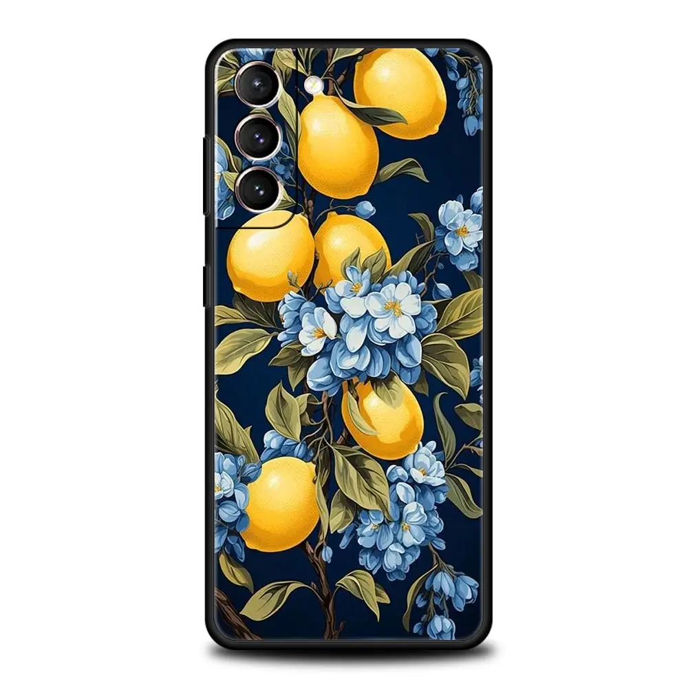 Retro Fruit Lemon Design Soft TPU Phone Case