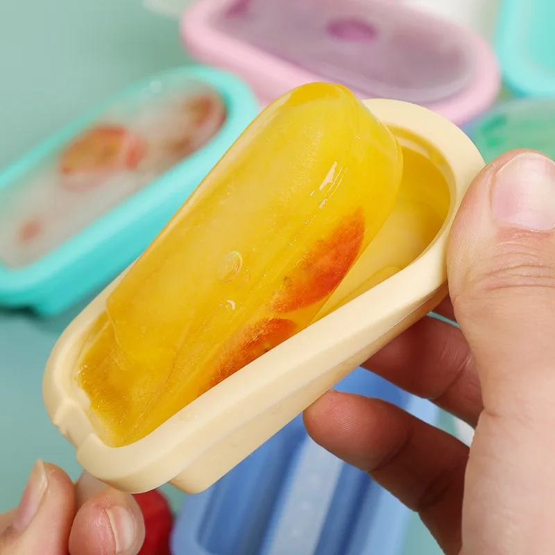 Ice Cream Molds Popsicle Mold Set DIY Chocolate Cream Ice Tray Reusable With Stick Cover Mould 4/1Pcs ice mold ice cream molds