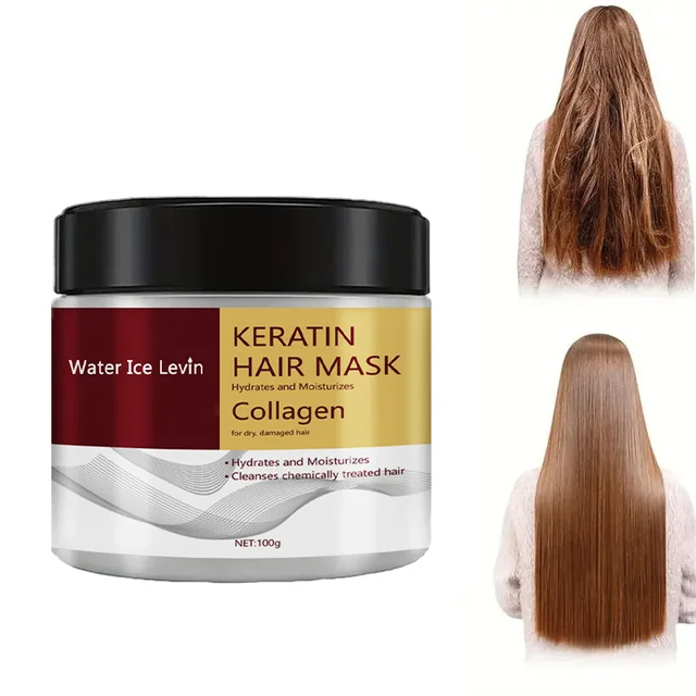 Masque capillaire à la kératine Water Ice Levin : hydratation et réparation en profondeur pour cheveux secs et endommagés en 10 minutes 1
