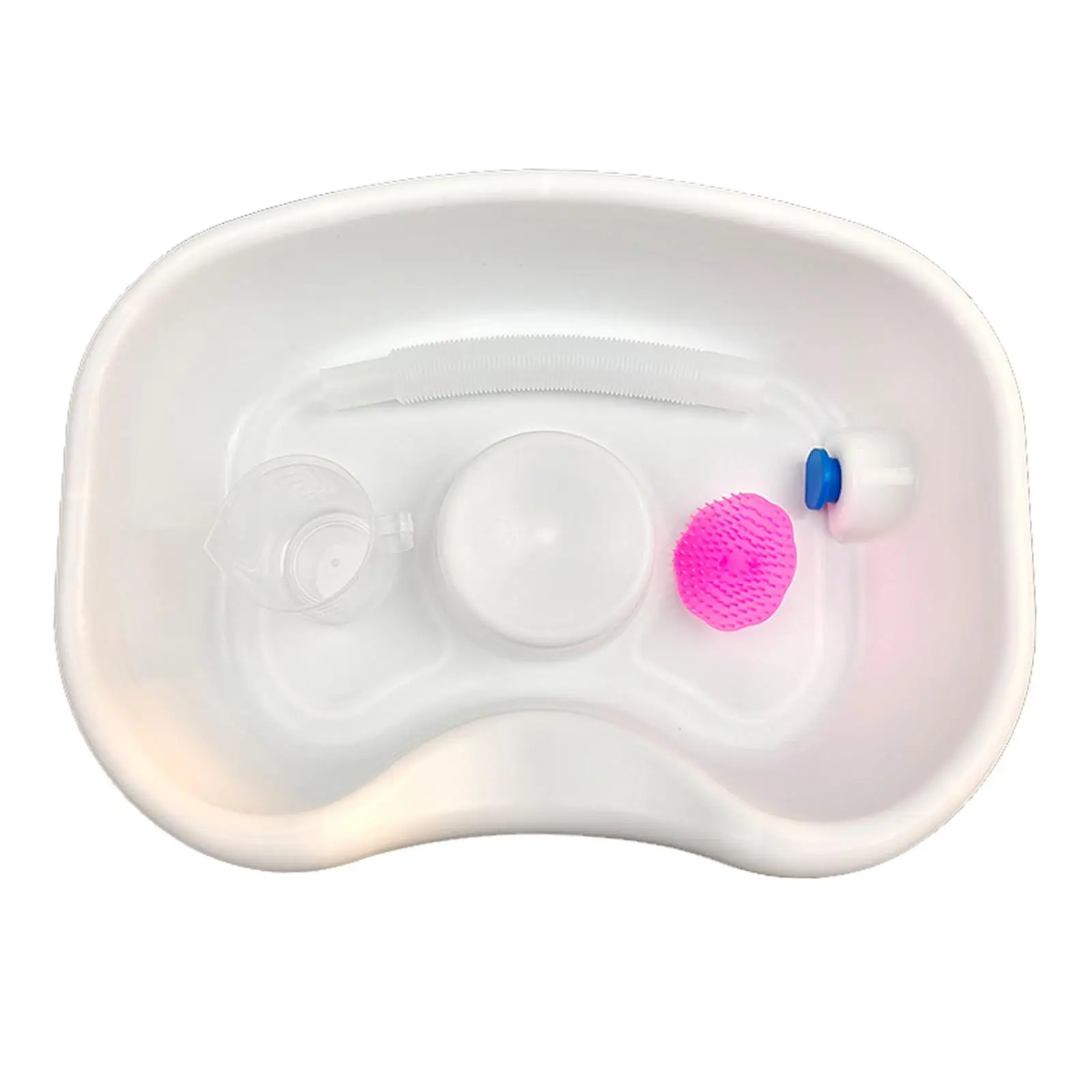 Hair Washing Tray with Pipe with Shampoo Brush Mobile Shampoo Basin Rinse Basin for Bedside Home Salon Stylist Bedridden