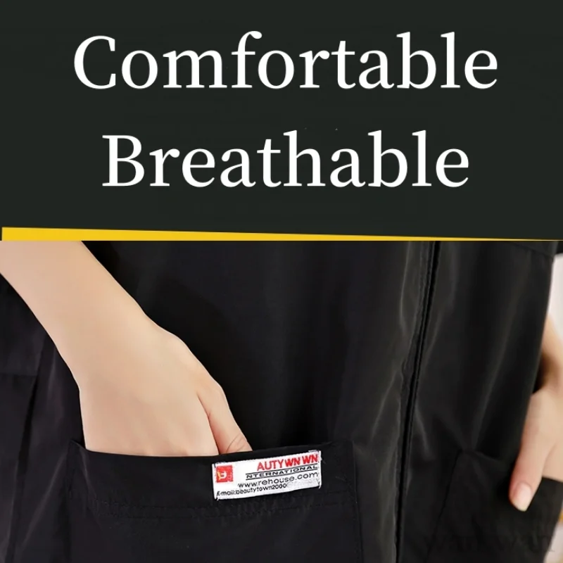 Hairdresser Work Clothes Hair Salon Uniform Anti Hair Anti Static Hairstylist Gown Beauty Salon Apron Pet Grooming Smock pet grooming smock