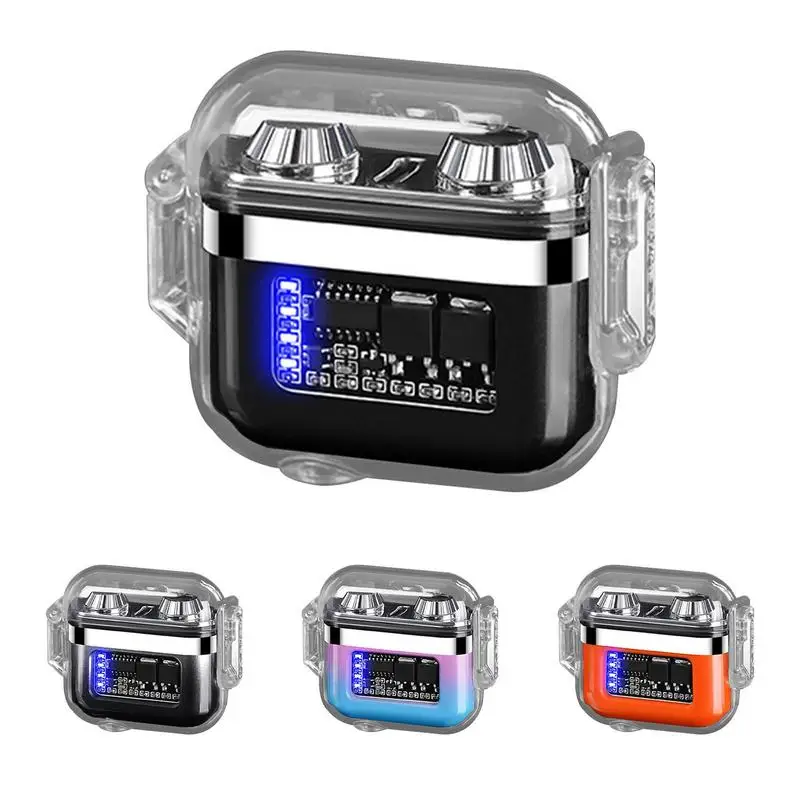 Electric Arc Igniter Outdoor Windproof Double Arc Pulse Waterproof Portable USB Rechargeable Gifts for Man