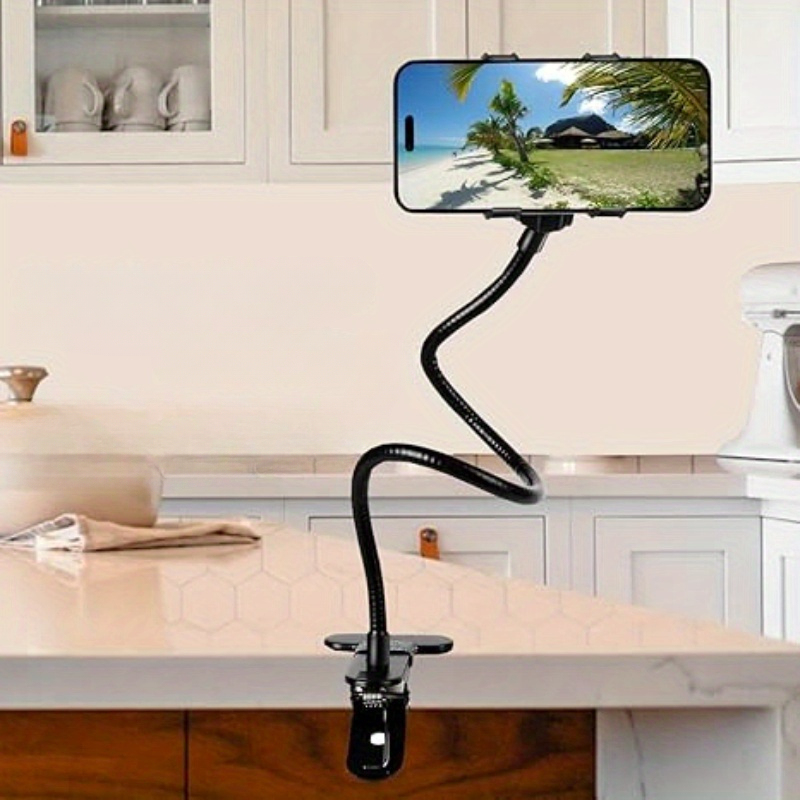 Universal Lazy Mobile Phone Gooseneck Stand Holder Stents Flexible Bed Desk Table Clip Bracket for Phone Flexible Holder Arm