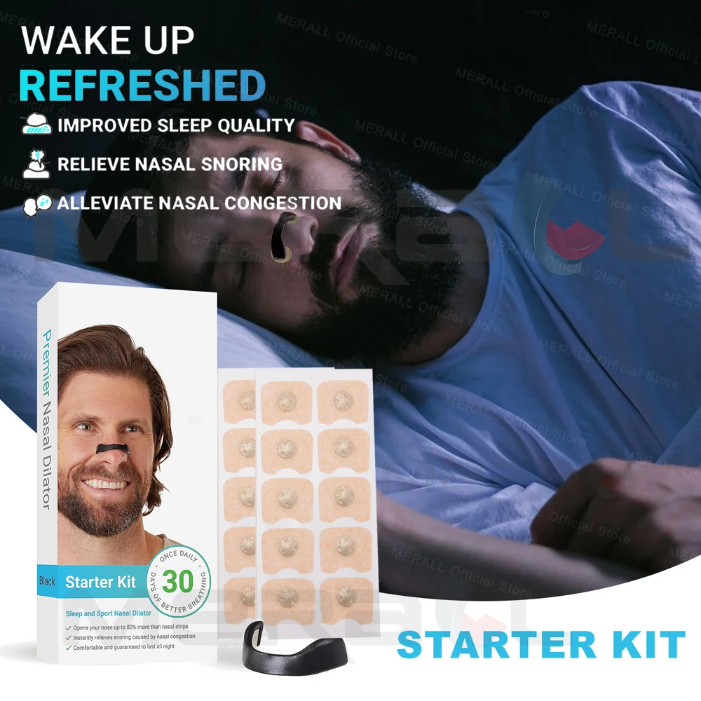 Magnetic Nasal Breathing Nose Dilators Starter Kit Nasal Strips Nasal Clip Anti Snoring Improve Sleeping Aid Preventing Snoring 3