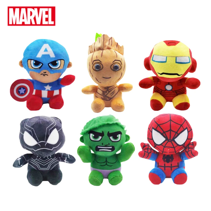 Disney Мстители Marvel 20 см Грут Халк Человек-паук Железный человек Капитан Америка