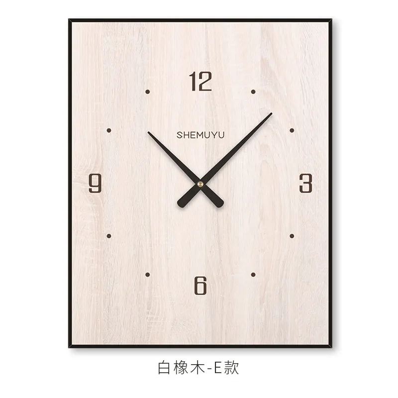 Large Electric Meter Box Wall Clock Wood Square Wall Watch Clocks D  