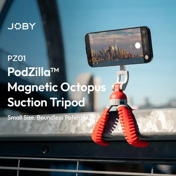 JOBY PZ01 Podzilla™ MagSafe Octopus Suction Tripod Outdoor Parks Driving Riding Travel Livestreaming Vlog Shots for Smartphone