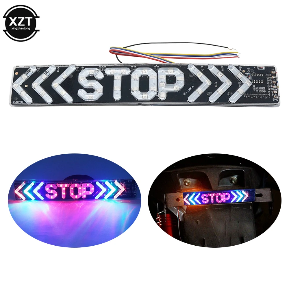 

1PCS LED Motorcycle Light Flash STOP Indicator Lamp Brake Turn Signal Driving Taillight DC12V Universal Warning Light Accessory