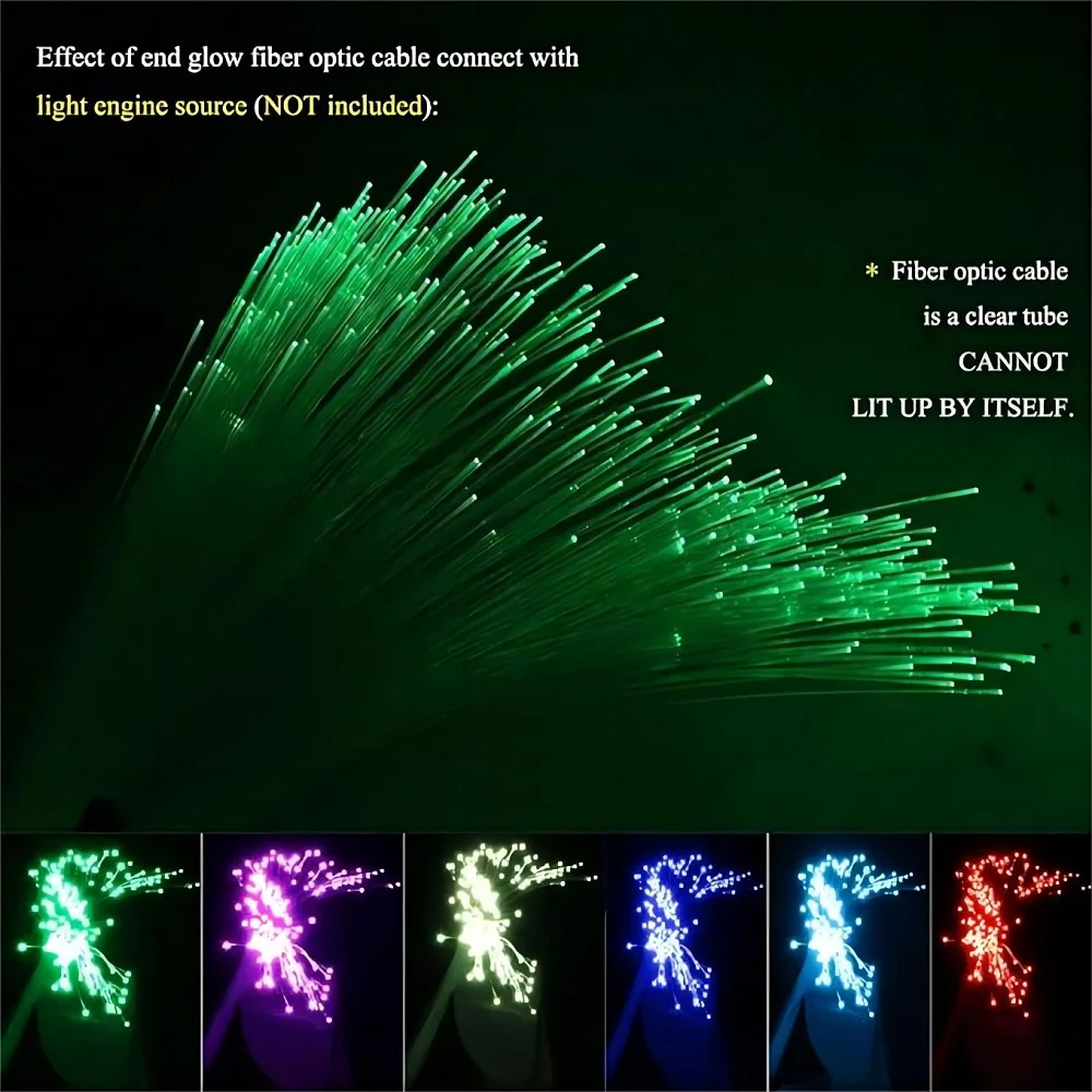 LED 지능형 광섬유 조명, 자동차 지붕 별이 빛나는 밤 색상 변경, 모바일 앱 적외선 리모컨, 12V