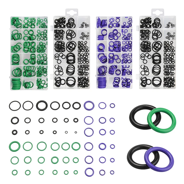 270/225 Pcs O-Ring Assortment Rubber Gaskets Watertightness Rubber Oil  Resistance Sealing O Rings Multi- Size With Plastic Box