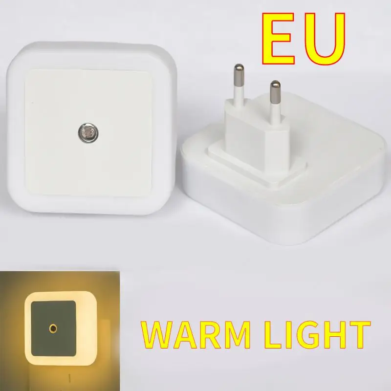 Smart Motion Sensor LED Night Light Lamp EU UK US Plug Mini Wall Lights for Bedroom Hallway Corridors Stairs Bedside Lamp