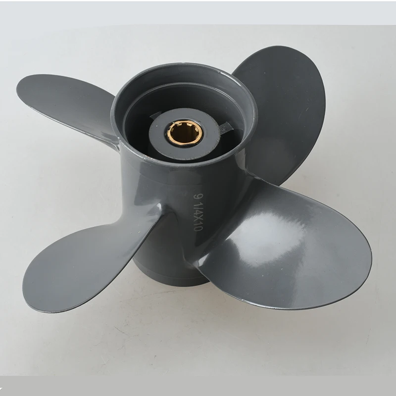 Propeller 4 Blade 9 1/4X10 for Honda Yamaha Outboard Motor BF8D BF9.9D BF9.9 BF15A BF15D BF20 8 Splines 58134-ZV4-010AH