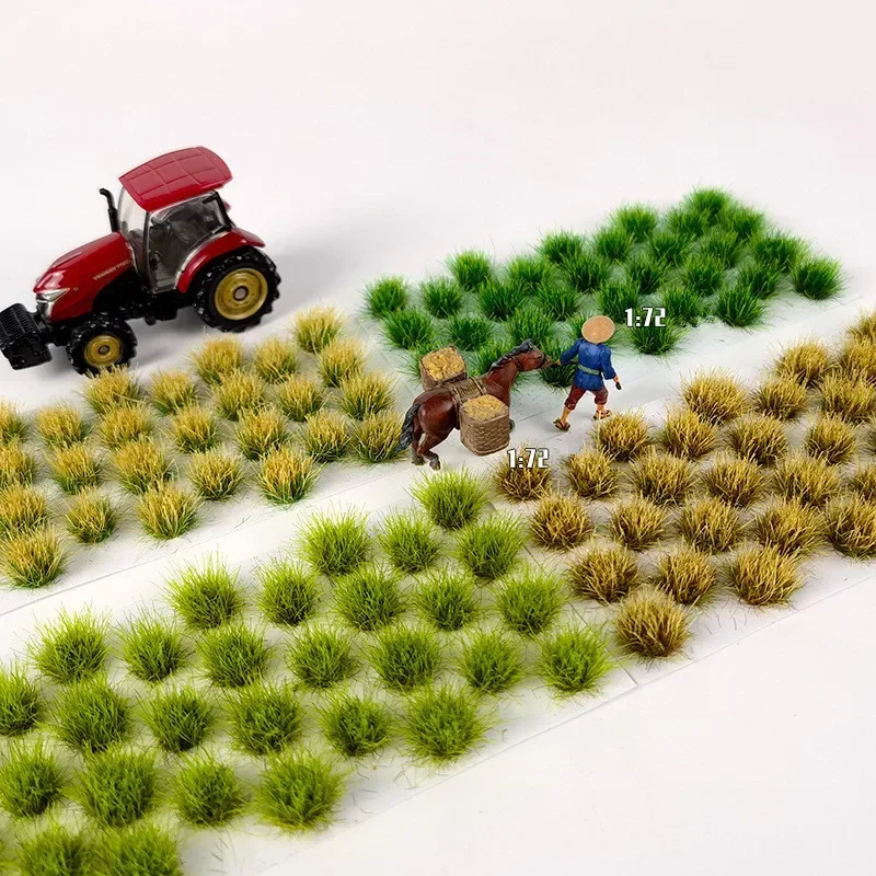 DIY Material Realistic Grass Tuft Miniature Grass Bushes Plant Cluster Scenery Mutlicolor Simulation Grass Nest Model Sand Scene 2