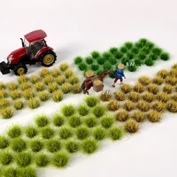 DIY Material Realistic Grass Tuft Miniature Grass Bushes Plant Cluster Scenery Mutlicolor Simulation Grass Nest Model Sand Scene 2