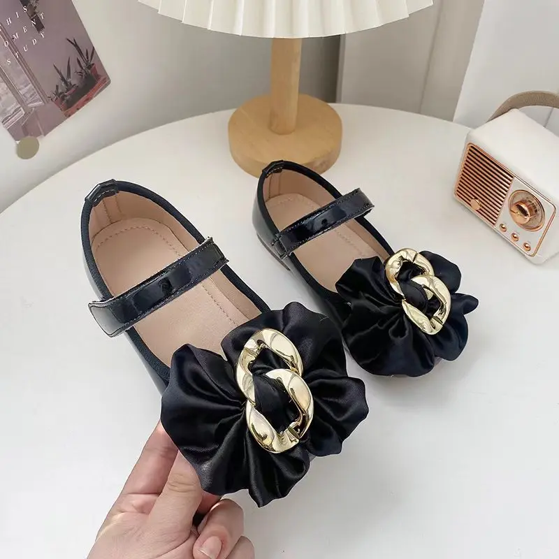 Girls Princess Sandals with Glitter Bow for Summer