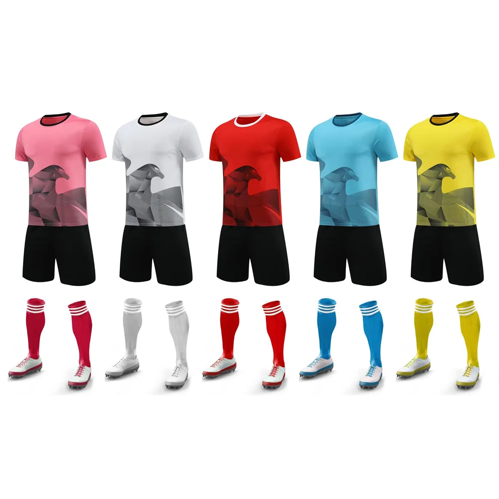 American children's clothing boy girl Fans shirt Training wear games Football Jersey sport Men Kids Kit Tops and shorts