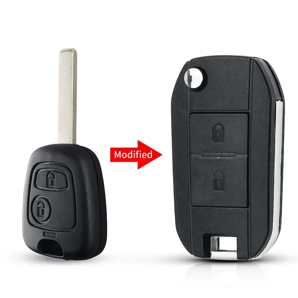 Enhanced Flip Car Key Case with HU83 NE73 Blade