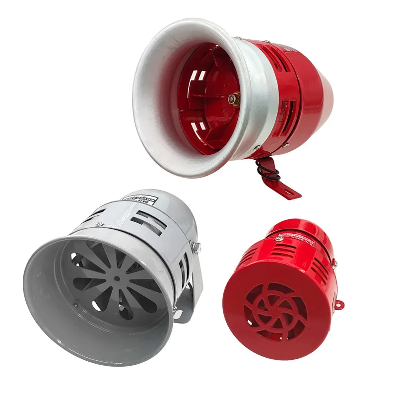 Heavy Duty Motor Siren Ms190 290 490 390 12v 24v 220v Automotive Air Raid Siren Carro Caminhão Motor Driven Alarm Buzzer Pequeno