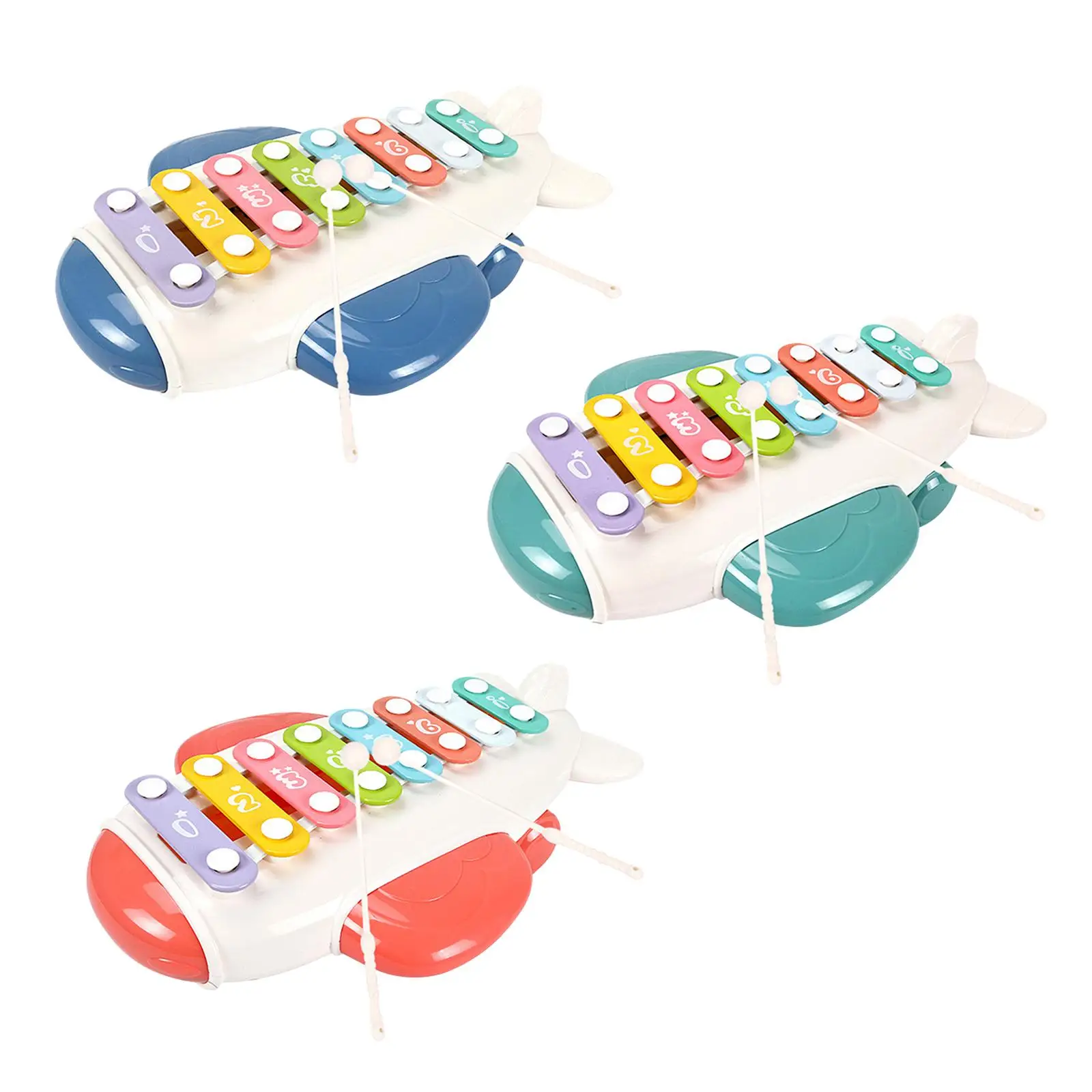 

Airplane Xylophone Kindergarten Preschool Tuned Instrument Motor Skills Music Instrument for Children Kids Valentine's Day Gifts