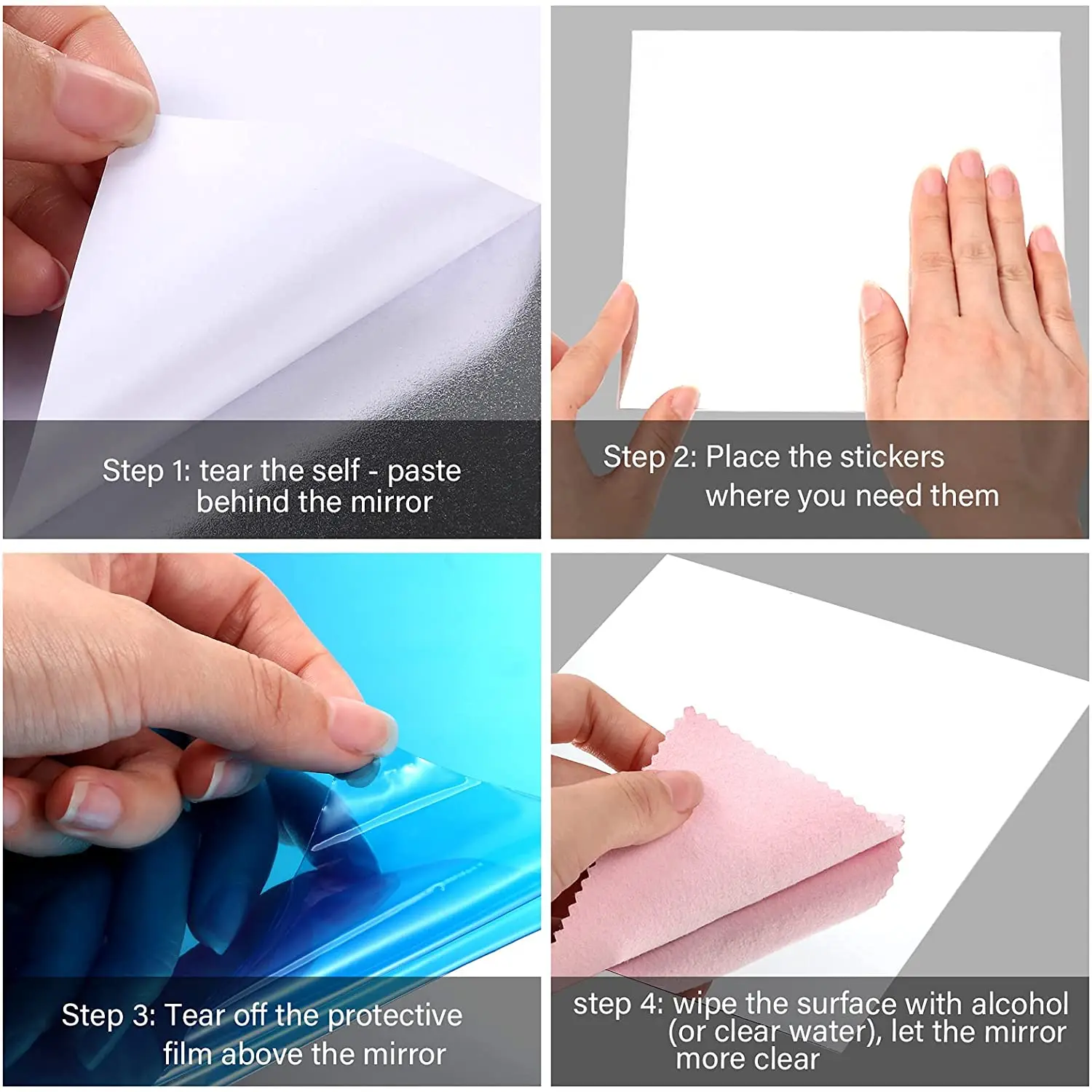 Flexible Mirror Sheets Self Adhesive Removable Non Glass Mirror