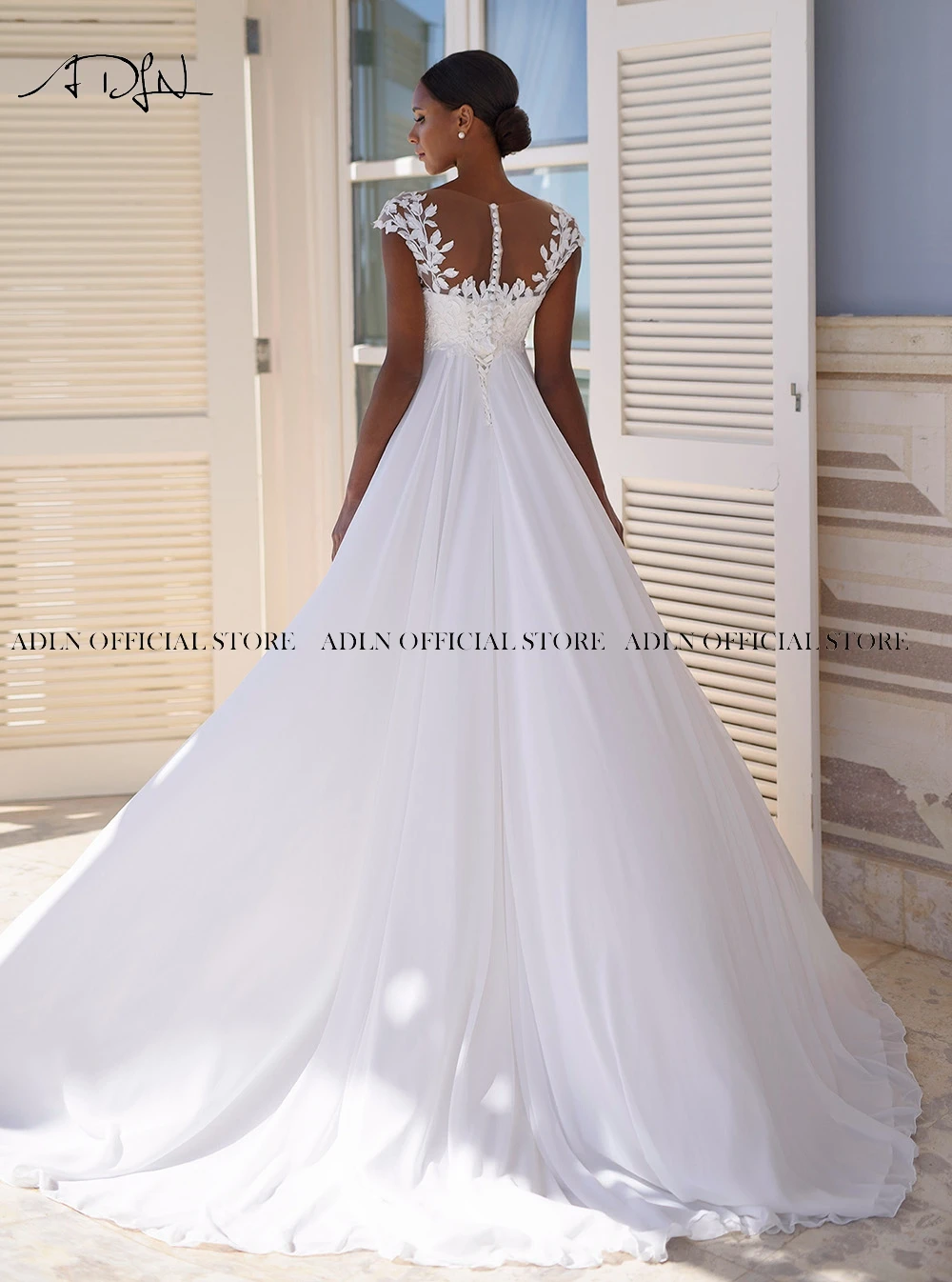 Simple Empire Wedding Dresses for Pregnant Women Customized Cap Sleeves Boho Bridal Gown Maternity Bride Dress Robe de Mariee 6