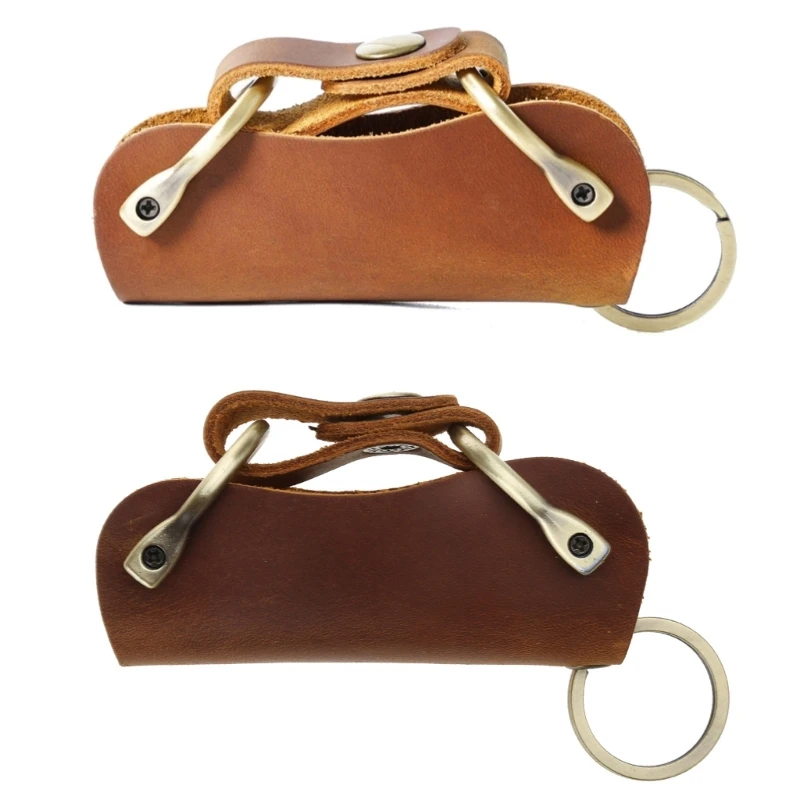 

Key Storage Bag PU Leather Car Key Cases Holder Large Capacity Keychain