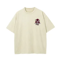 Roses rouges enveloppées de rubans impression vêtements hommes coton respirant t-shirt vêtements surdimensionné décontracté ample T-Shirts à manches courtes 6