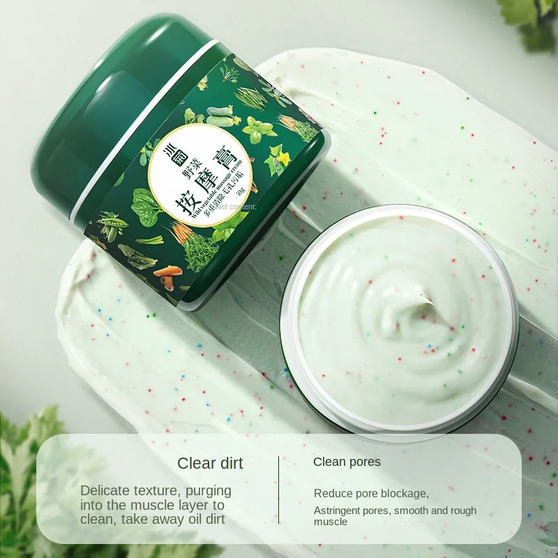 

Bing Ju Wild Vegetables Massage Cream Gentle Cleansing Facial Skin Care Products for Improving Rough and Tender Skin