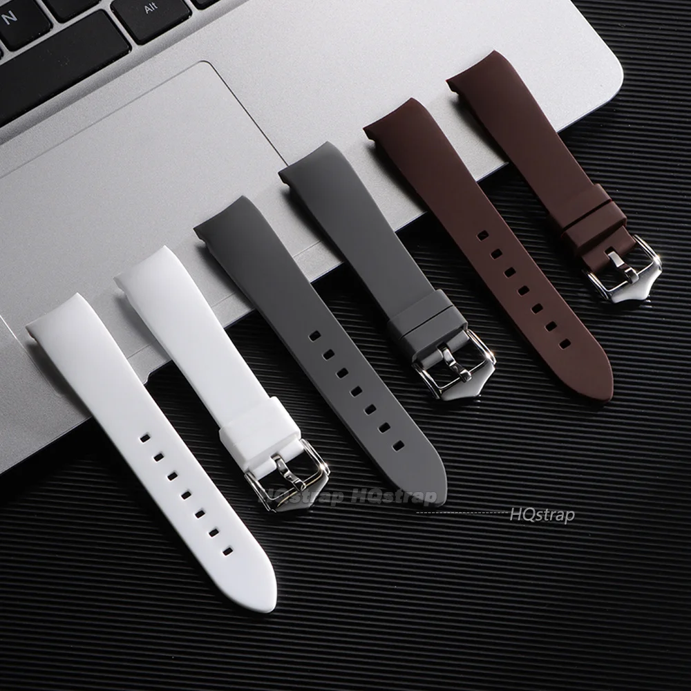 Universal Curved End Silicone Waterproof Sport Wristband - Soft, Comfortable Strap for All Genders