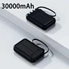 50000mah Solar Power Bank With LED Lights 4 Charging Cables Portable External Battery Emergency Supply For All Mobile Phones New 6