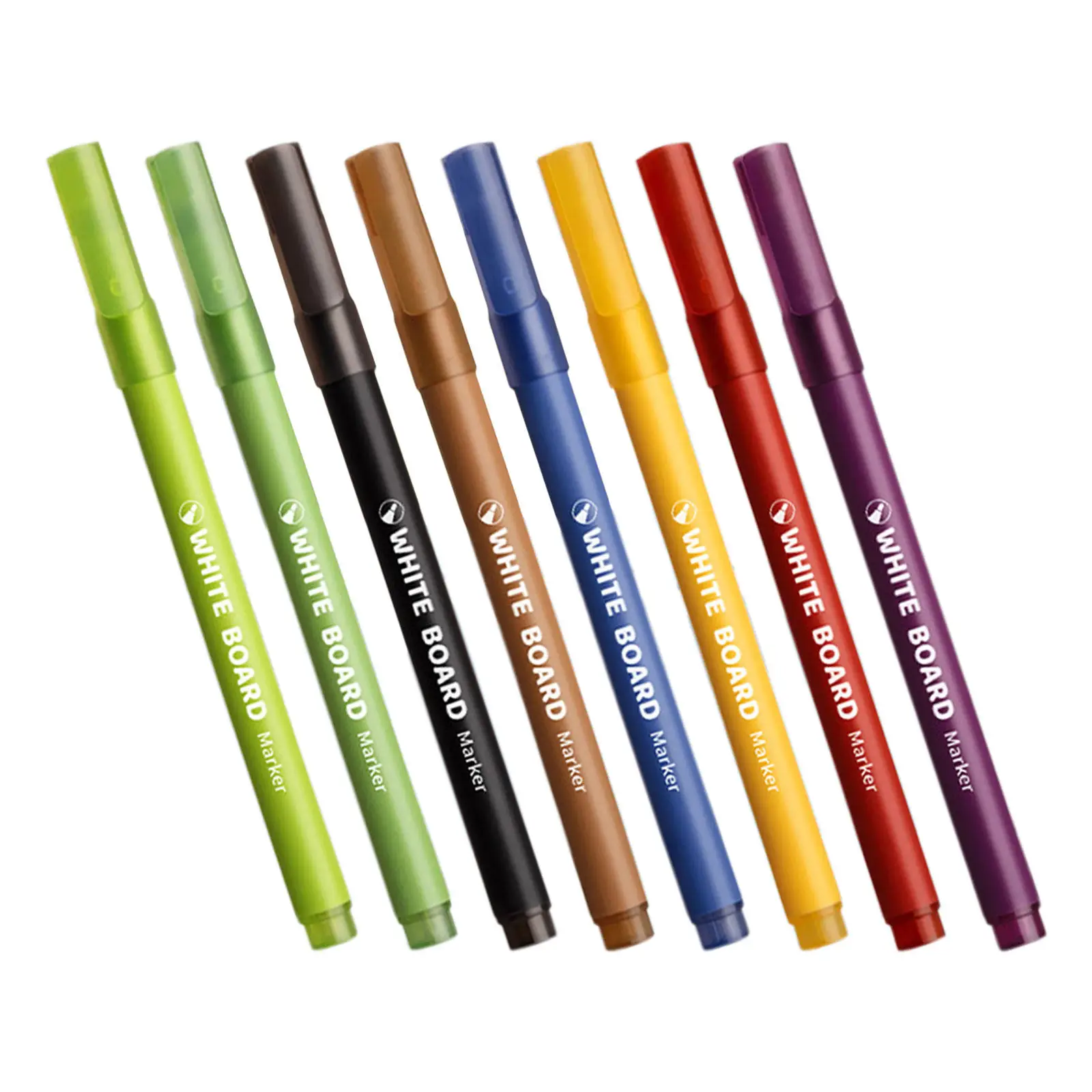 8Pcs 컬러 화이트 보드 마커 드라이 지우기 마커 세트 교사 학생 교실 학습을 위한 대담한 색소 부드러운 흐름 지울 수 있는 마커