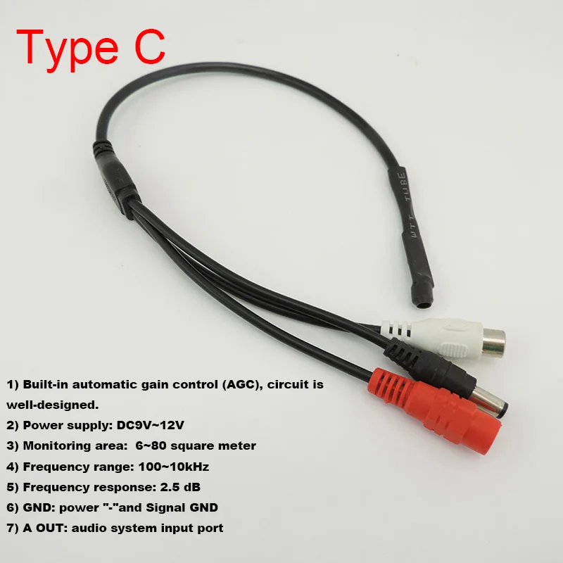 thumbnail image 2 of 12V DC Power Adapter & Audio Microphone Set For CCTV Security Cameras - 2.5mm Jack, Plug-and-Play 2 of 13